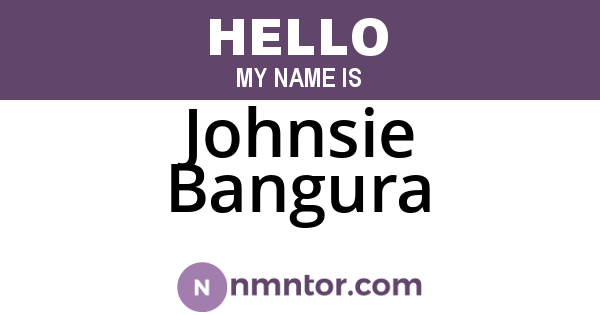 Johnsie Bangura
