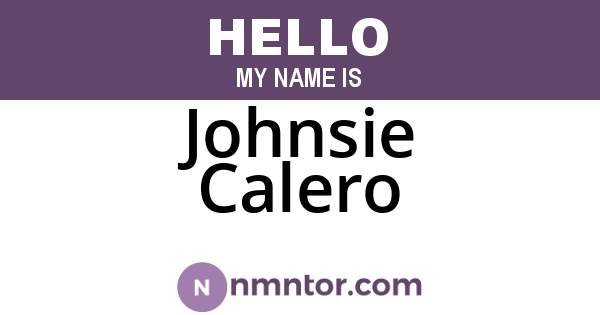 Johnsie Calero