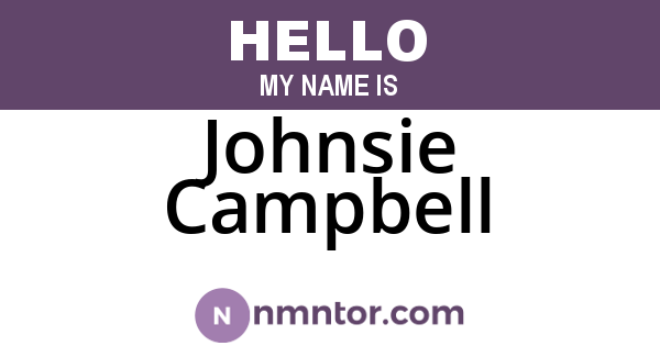 Johnsie Campbell