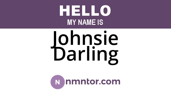 Johnsie Darling