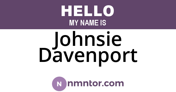 Johnsie Davenport