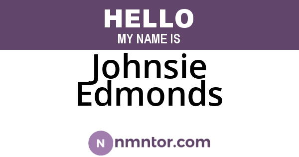Johnsie Edmonds