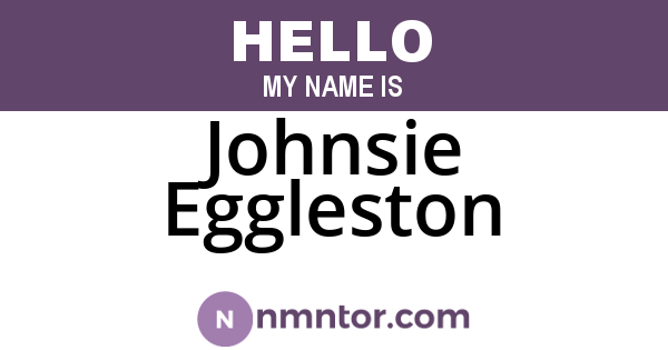 Johnsie Eggleston