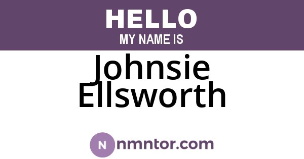Johnsie Ellsworth