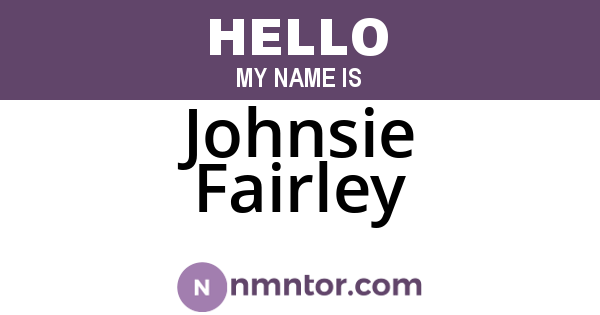 Johnsie Fairley