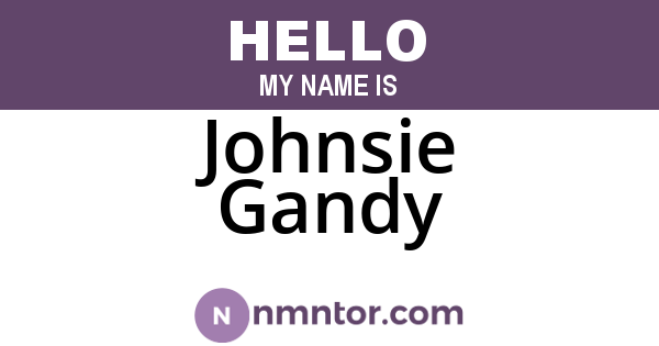 Johnsie Gandy