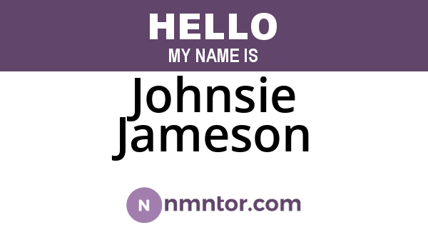 Johnsie Jameson