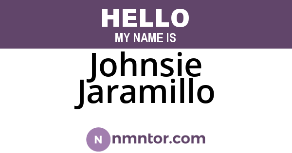 Johnsie Jaramillo
