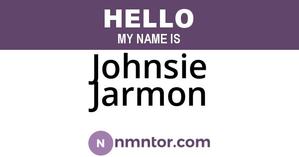 Johnsie Jarmon