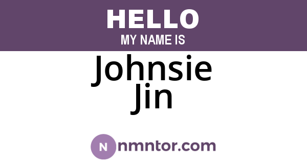 Johnsie Jin