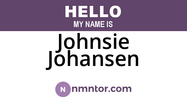 Johnsie Johansen