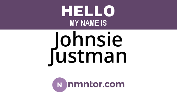 Johnsie Justman