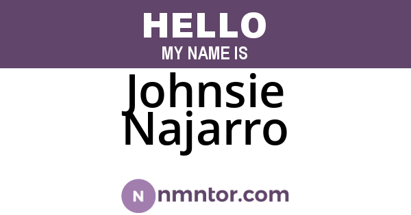 Johnsie Najarro