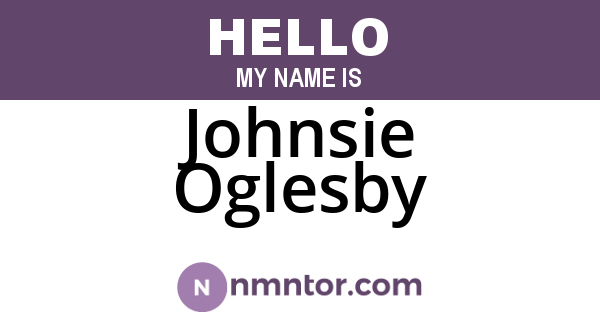 Johnsie Oglesby