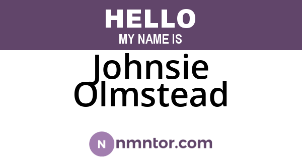 Johnsie Olmstead