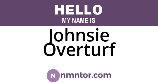 Johnsie Overturf