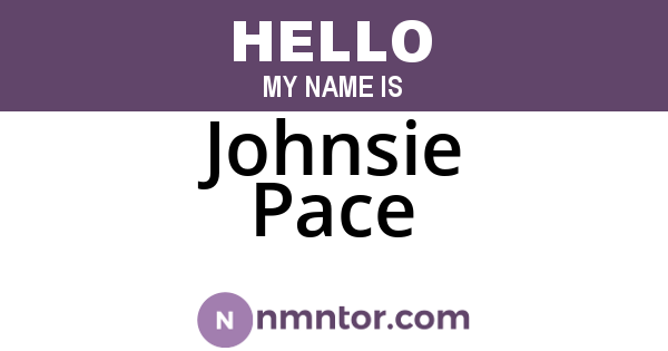 Johnsie Pace