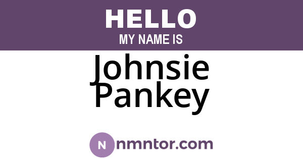 Johnsie Pankey