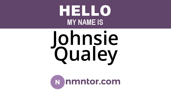 Johnsie Qualey
