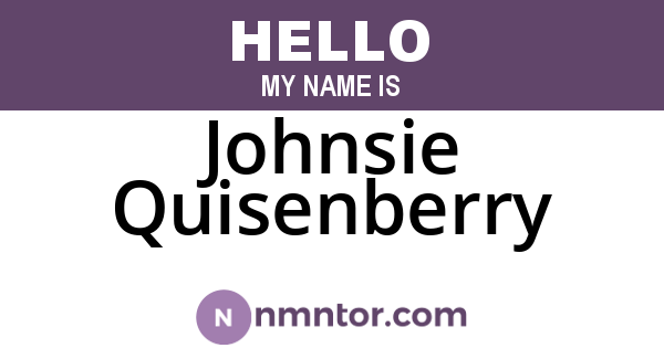 Johnsie Quisenberry