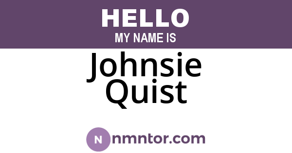 Johnsie Quist