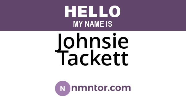 Johnsie Tackett