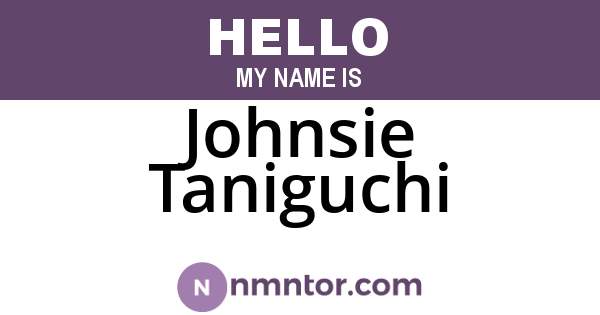 Johnsie Taniguchi