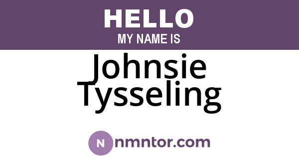 Johnsie Tysseling