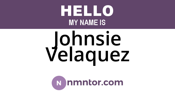 Johnsie Velaquez