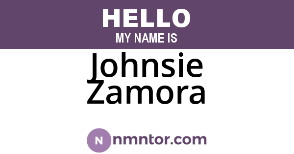 Johnsie Zamora