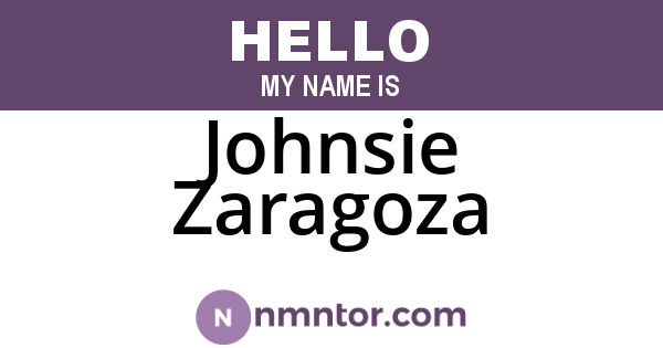Johnsie Zaragoza
