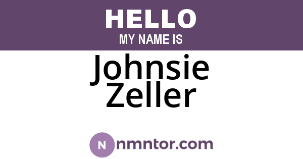 Johnsie Zeller