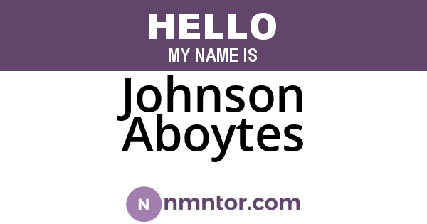 Johnson Aboytes