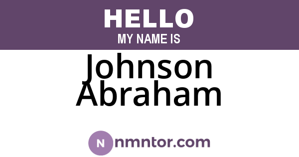 Johnson Abraham