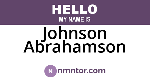 Johnson Abrahamson