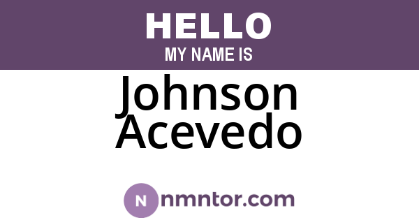 Johnson Acevedo
