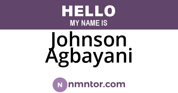 Johnson Agbayani