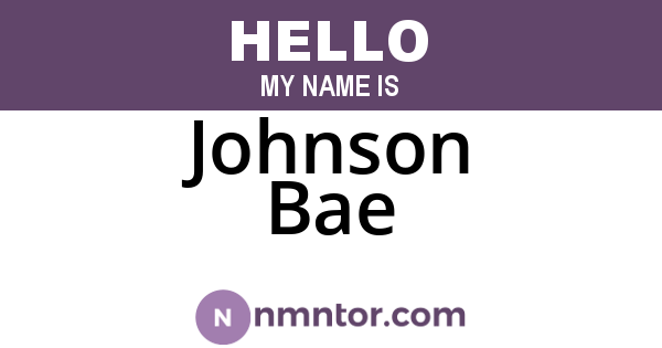 Johnson Bae