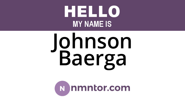 Johnson Baerga