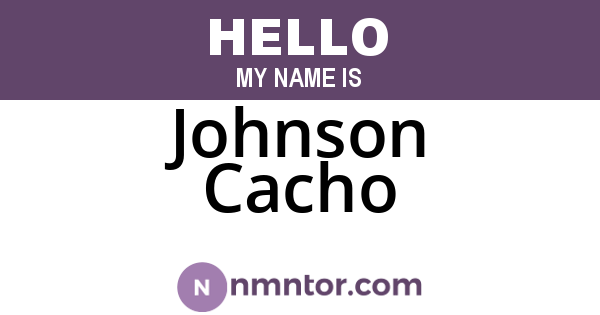 Johnson Cacho