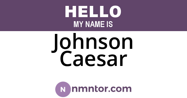 Johnson Caesar