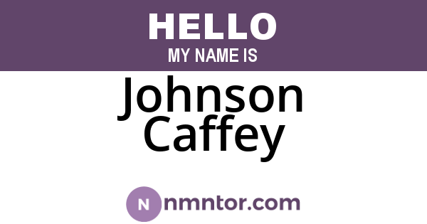 Johnson Caffey