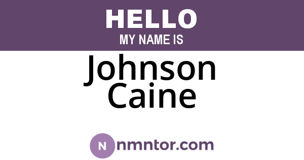 Johnson Caine