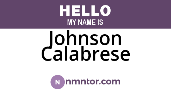 Johnson Calabrese