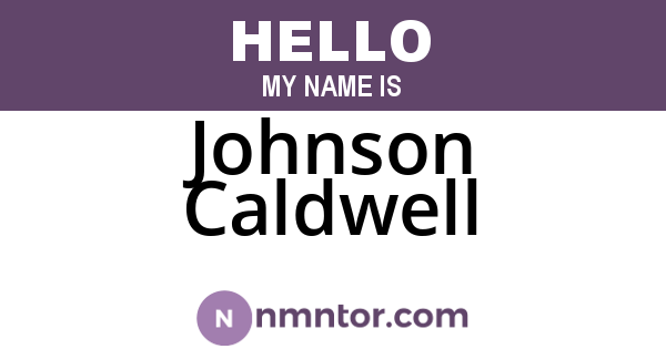 Johnson Caldwell