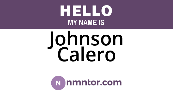 Johnson Calero