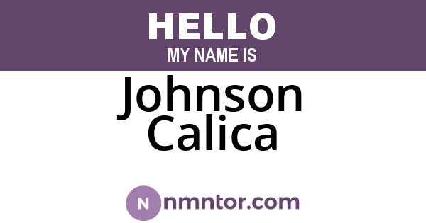 Johnson Calica