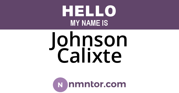Johnson Calixte