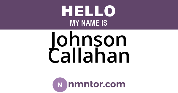 Johnson Callahan