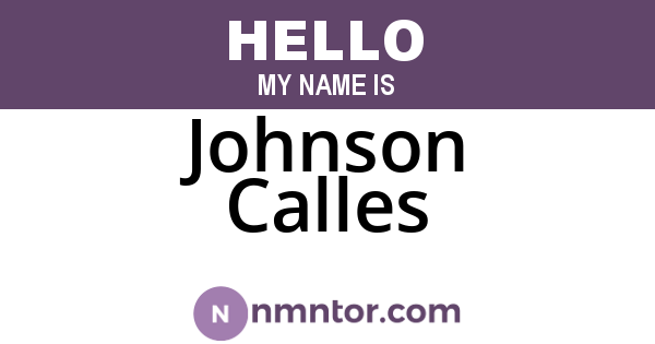 Johnson Calles